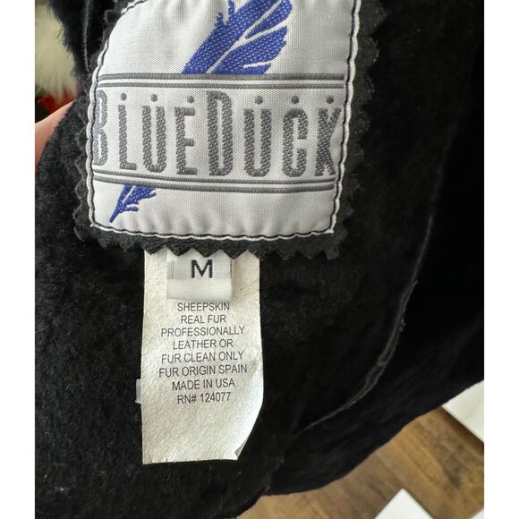 Blue Duck Women’s Coat M Genuine Shearling Fur Sheepskin Black READ - Picture 8 of 15